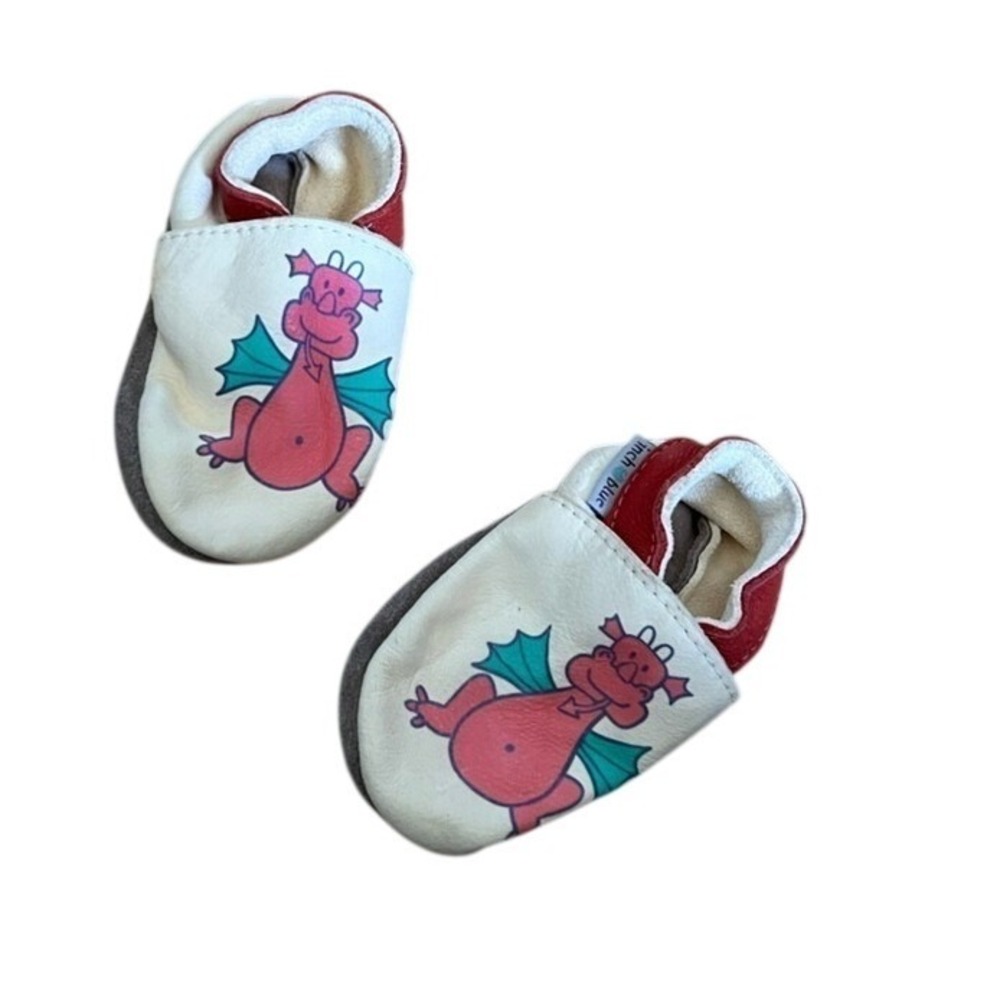Inch Blue‎ Welsh Dragon infant soft bottom shoes